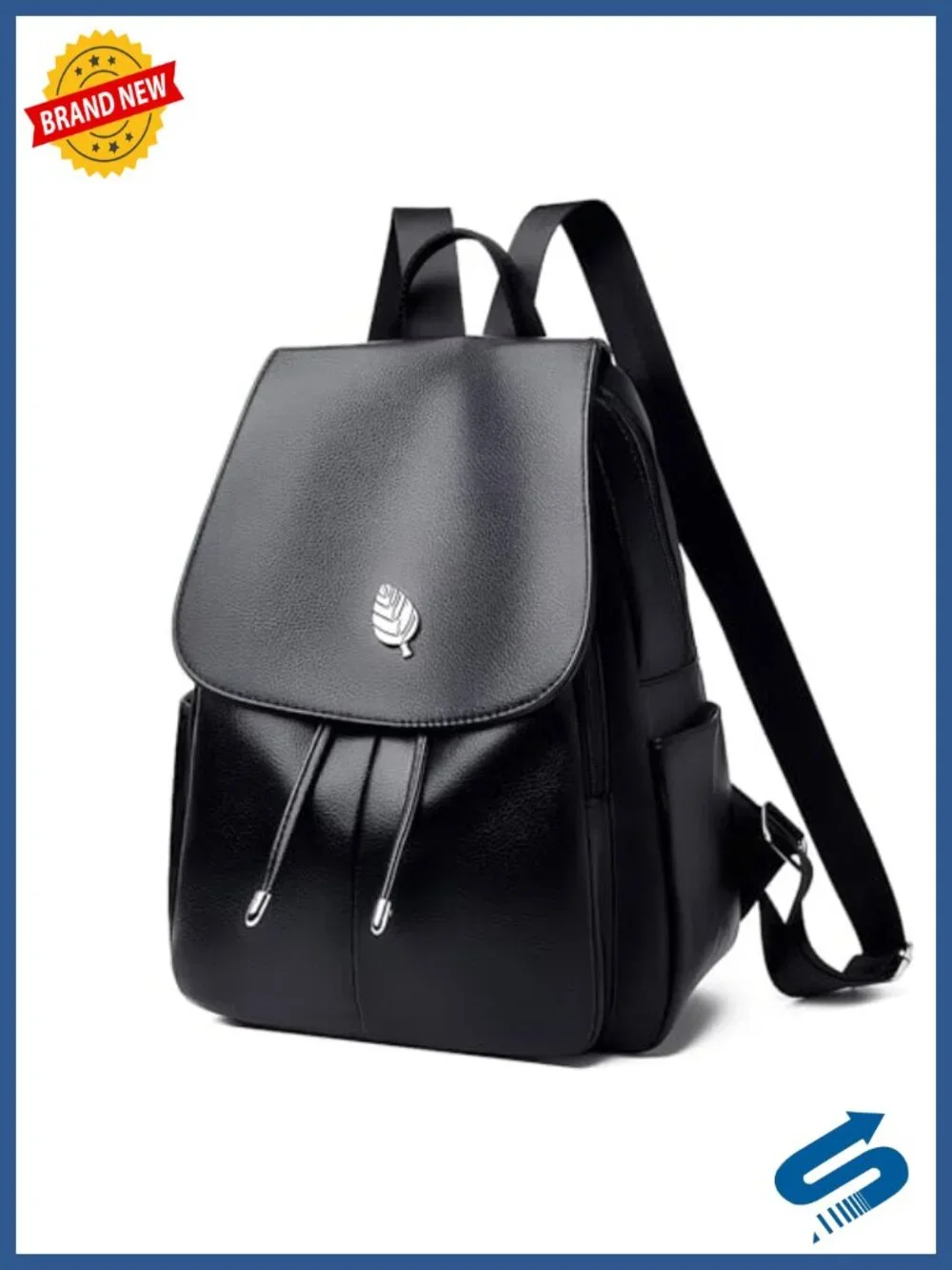 Small Leather Backpack Purse for Women, Casual Lightweight Daypack, Multiple